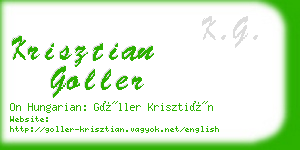 krisztian goller business card